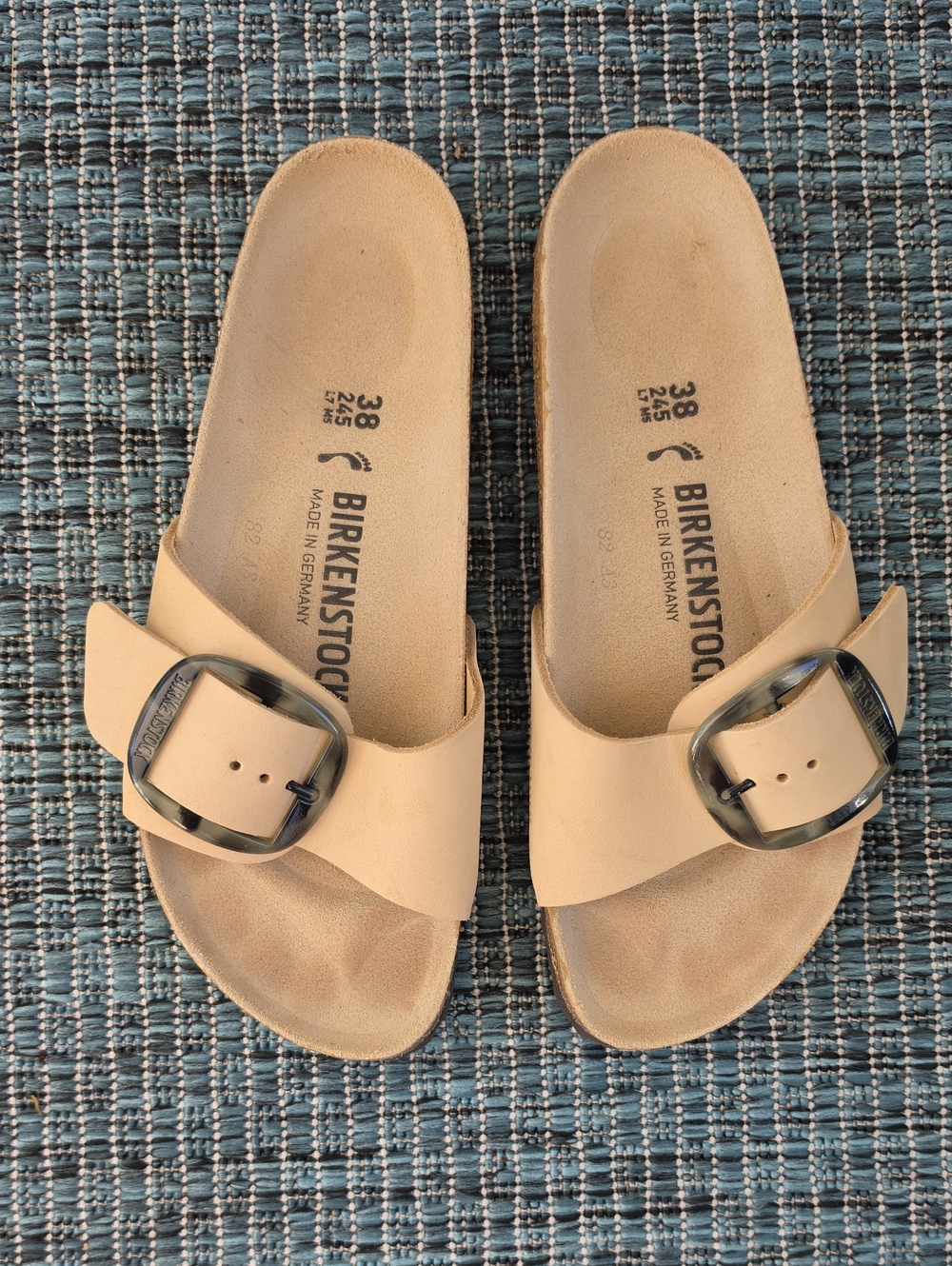 Birkenstock Women’s Almomd Nubuck Madrid Single Buckle Slide Sandals
